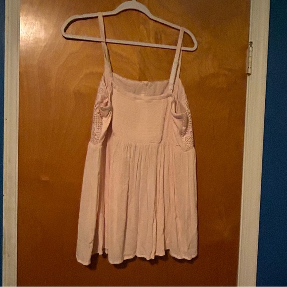 New torrid Peach blush Babydoll Gauze Crochet Trim Cami 1X 14 16 - Picture 4 of 4